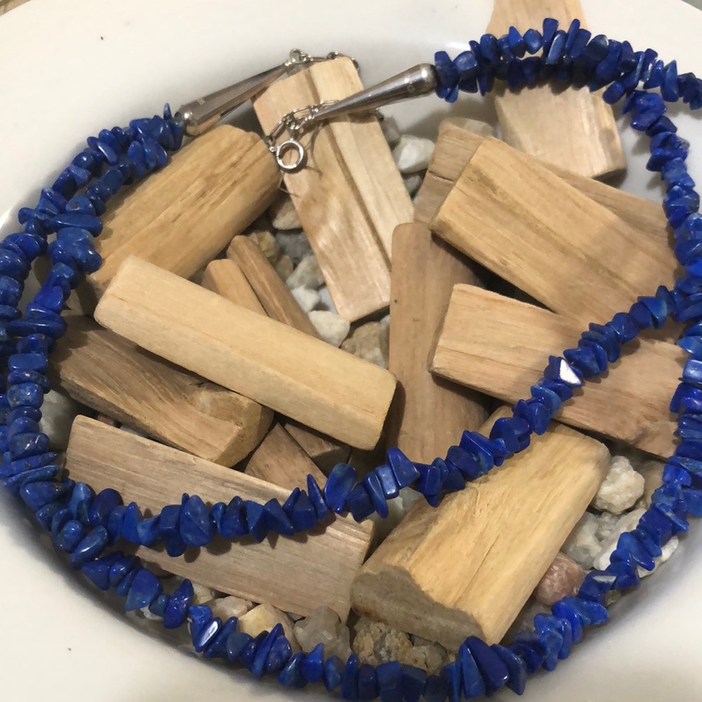 Carolyn pollack Sterling 925 lapis two strand necklace